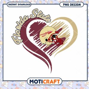 Florida State Heart Design PNG Instant Download Art