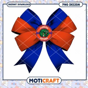 Florida Gators Bow PNG Design for Crafting Projects