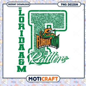 Florida A&M Rattlers Glitter PNG Instant Download Design