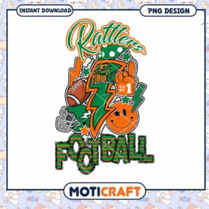 Florida A&M Rattlers Football PNG Instant Download Design