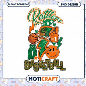 Florida A&M Rattlers Basketball PNG Instant Download Design