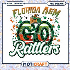 Florida A and M Go Rattlers PNG Instant Download Design