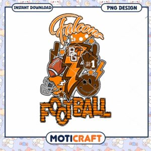 Falcons Football PNG Design Instant Download for Fans