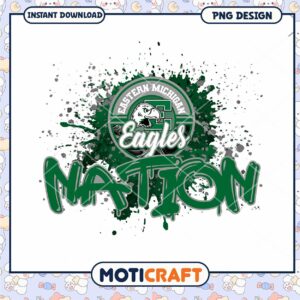 Eastern Michigan Eagles Nation PNG Design Downloadable Art