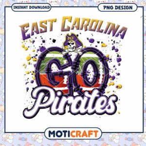 East Carolina Pirates Go PNG Digital Download Design