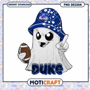 Duke Ghost Football Player PNG Downloadable Design