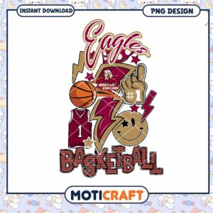 Eagle Basketball PNG Design for Boston College Fans
