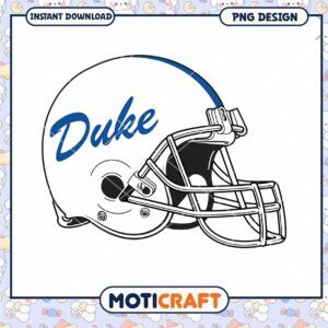 Duke Football Helmet Design PNG Instant Download Art