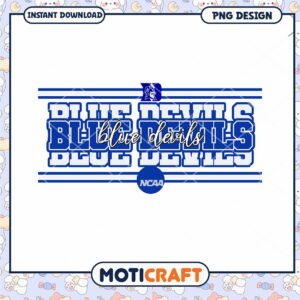 Duke Blue Devils NCAA PNG Design for Instant Download