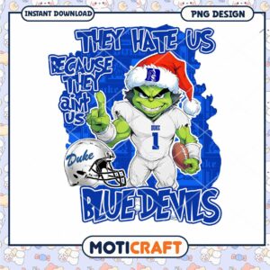 Duke Blue Devils PNG Design with Fun Holiday Theme
