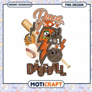 Ducks Baseball PNG Design for Instant Download Fun