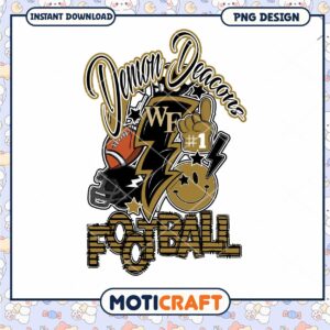 Demon Deacons Football PNG Design for Instant Download