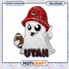 Cute Utah Utes Ghost Football PNG Instant Download Design