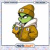 Cute Grinch Drinking Coffee PNG Design Instant Download