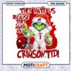 Crimson Tide Holiday Grinch PNG Design for Fans