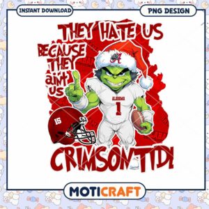 Crimson Tide Holiday Grinch PNG Design for Fans