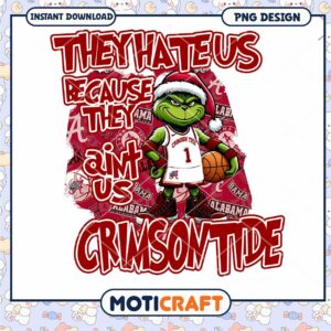 Crimson Tide Grinch Basketball PNG Design for Fans