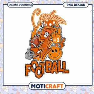Cowboys Football PNG Design for Instant Download Fun