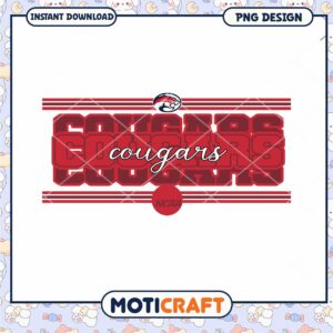 Cougars NCAA PNG Design Instant Download Printables