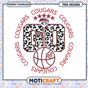 Cougars Basketball Go Wild PNG Design for Download