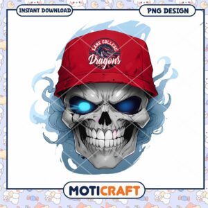 Cool Skull with Hat PNG Design for Instant Download