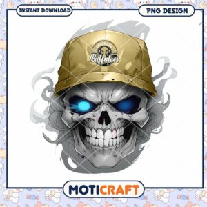 Cool Skull Design with Colorado Buffalos Theme PNG