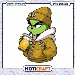 Cool Grinch PNG Design for Instant Download Artwork