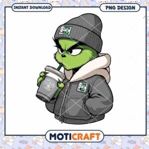 Cool Grinch PNG Design for Instant Download and Use