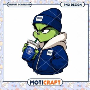 Cool Grinch Character PNG Design for Instant Download