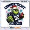 Connecticut Huskies Grinch Christmas PNG Design Download 2 Connecticut Huskies Grinch Christmas PNG Design Download