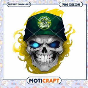 Colorado State Rams Skull PNG Digital Download Design