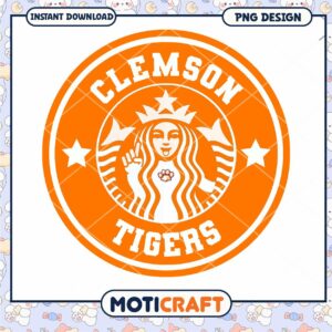 Clemson Tigers PNG Design Instant Download Graphic Art