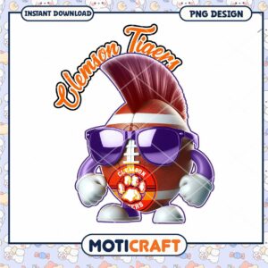 Clemson Tigers Mascot PNG Fun Design Instant Download