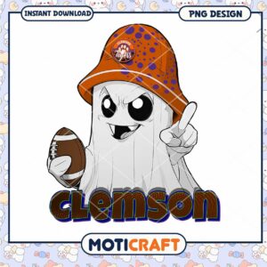Clemson Tigers Ghost PNG Downloadable Design for Fans