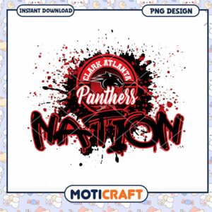 Clark Atlanta Panthers Nation Art PNG for Instant Download