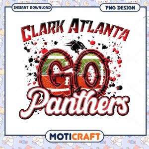 Clark Atlanta Go Panthers PNG Design Instant Download