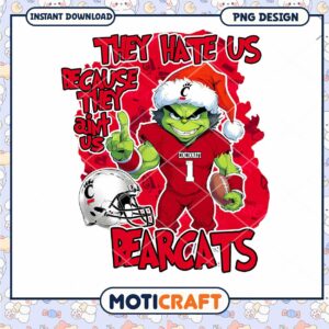 Cincinnati Bearcats Holiday PNG Grinch Design Download