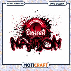 Cincinnati Bearcats Nation PNG Design Instant Download
