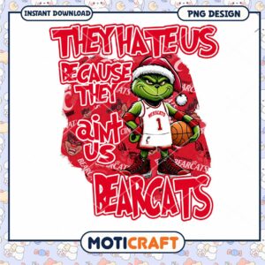 Cincinnati Bearcats Grinch Basketball PNG Design Download