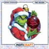 Christmas Grinch PNG Design with Ornaments Download