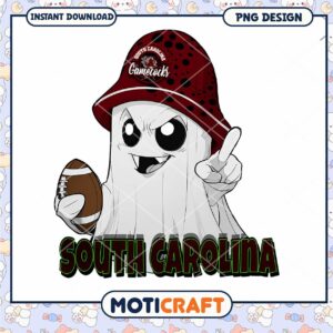 Cheerful South Carolina Ghost Football PNG Design Download