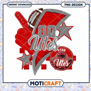 Cheer for the Utes Football Team PNG Instant Download