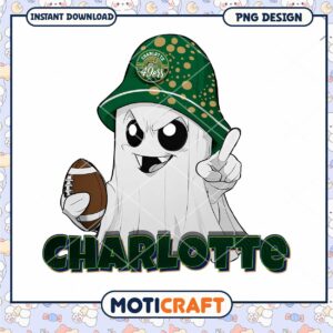 Charlotte Ghost Football Fan Art PNG Instant Download
