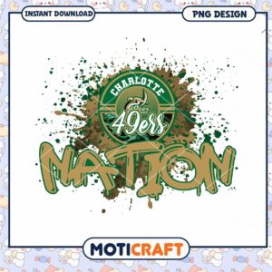 Charlotte 49ers Nation PNG Design Instant Download Art