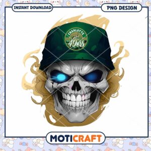 Charlotte 49ers Skull PNG Graphic Design Download