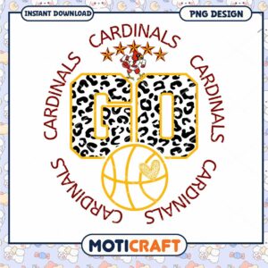 Cardinals Basketball PNG Design for Instant Download