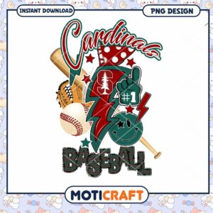 Cardinals Baseball Instant Download PNG Design Art