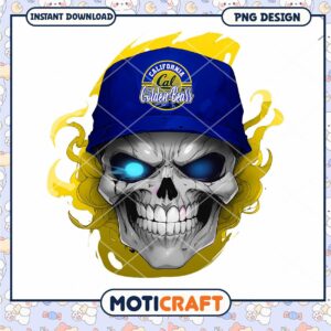 California Golden Bears Skull PNG Design Instant Download