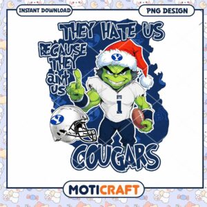 BYU Cougars Football PNG Design Instant Download Art