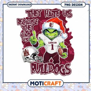 Bulldogs Football Design They Hate Us Instant Download PNG